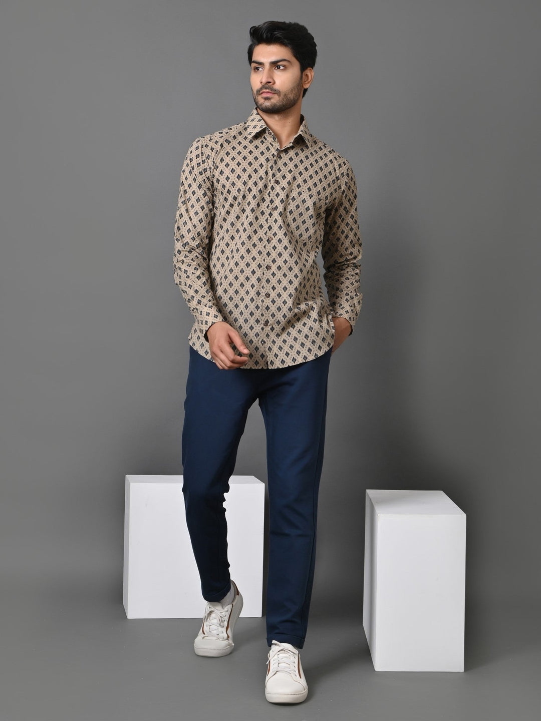 Geometric Grey Shirts