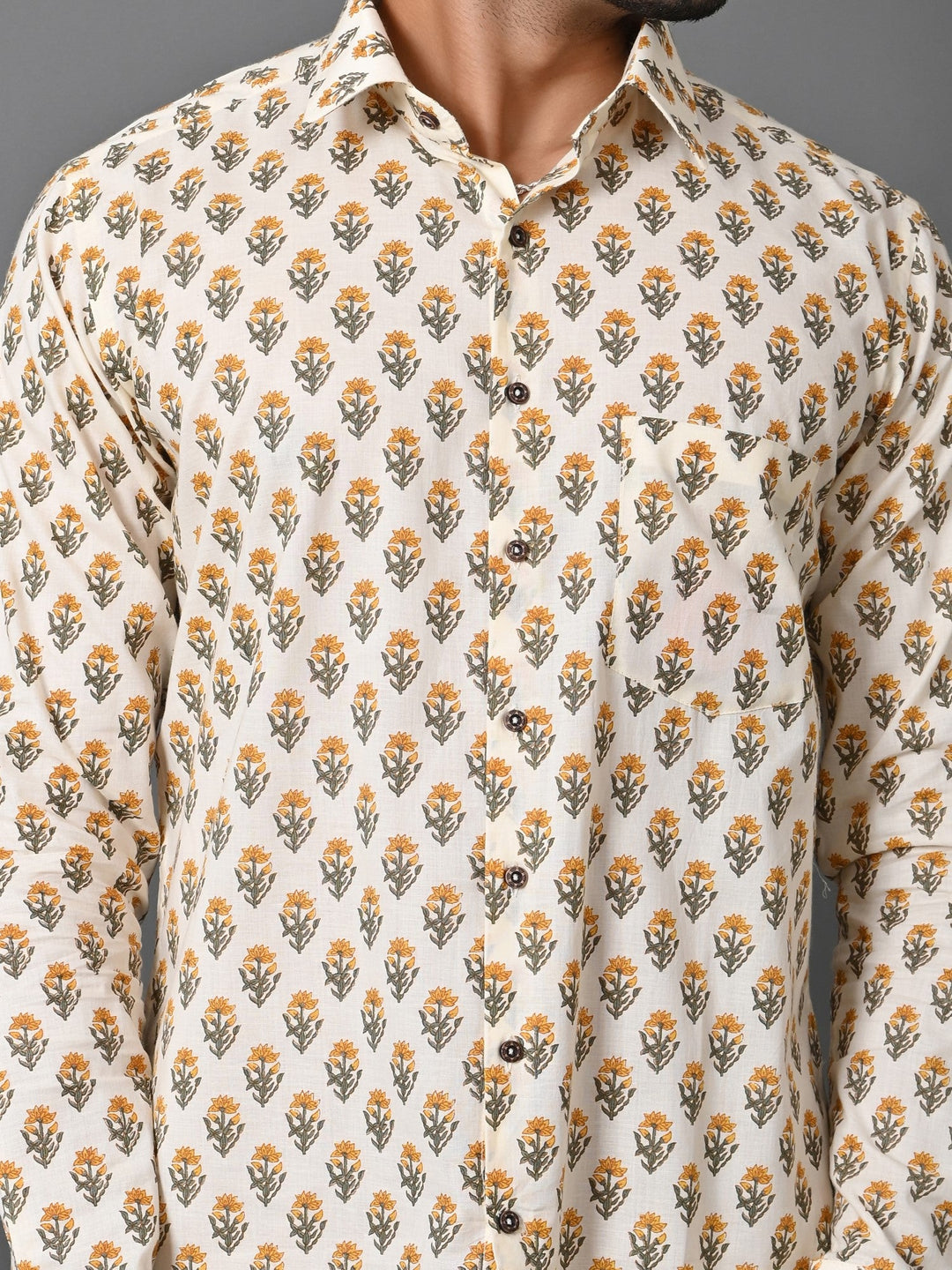 Floral Cream Shirts