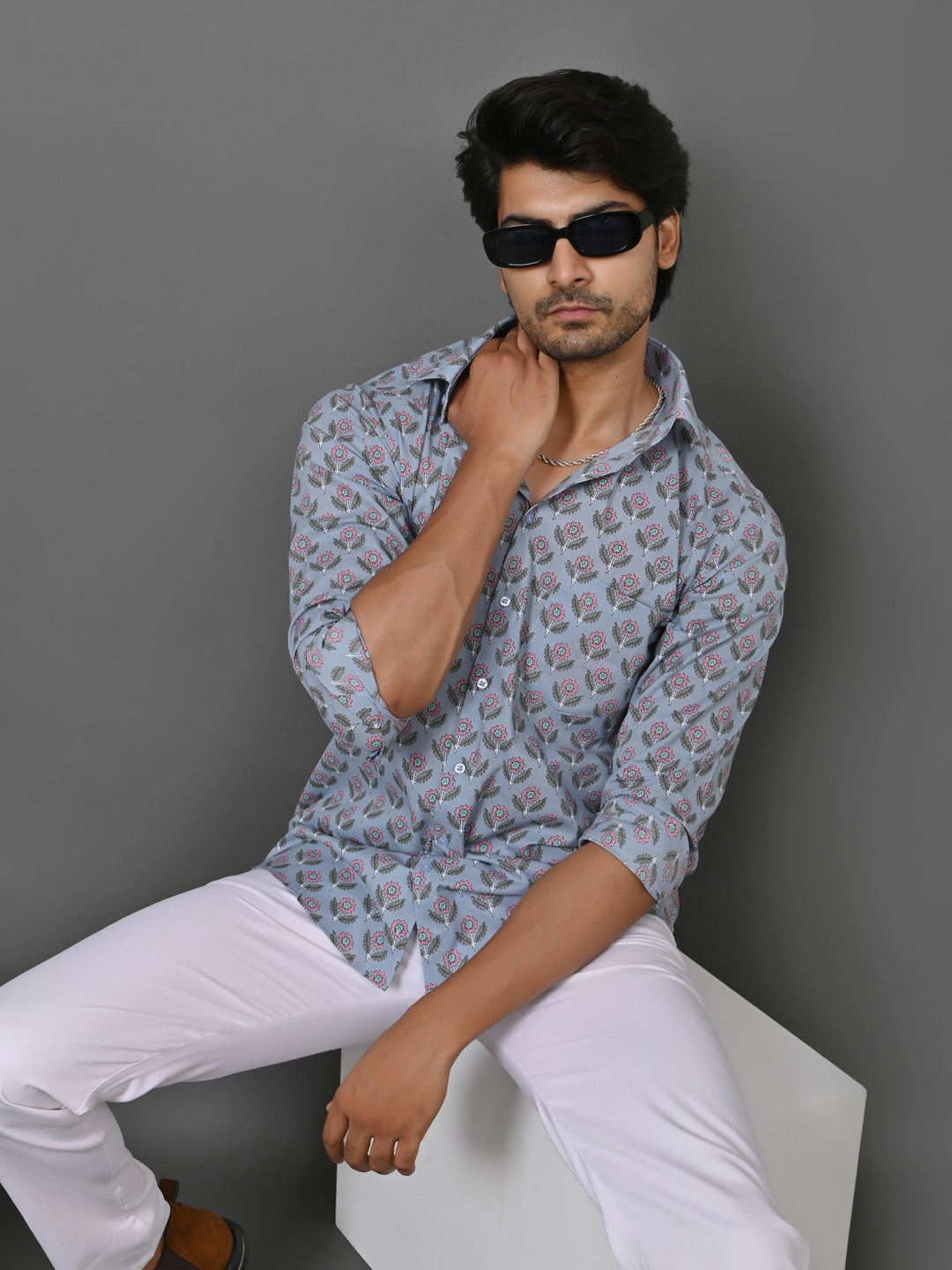 Floral Grey Shirts