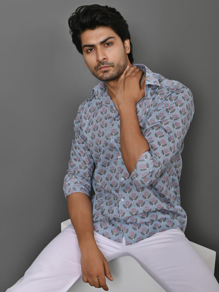 Floral Grey Shirts