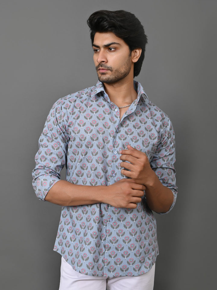 Floral Grey Shirts