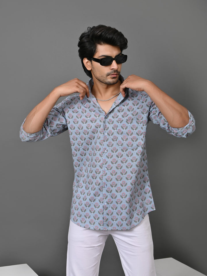 Floral Grey Shirts