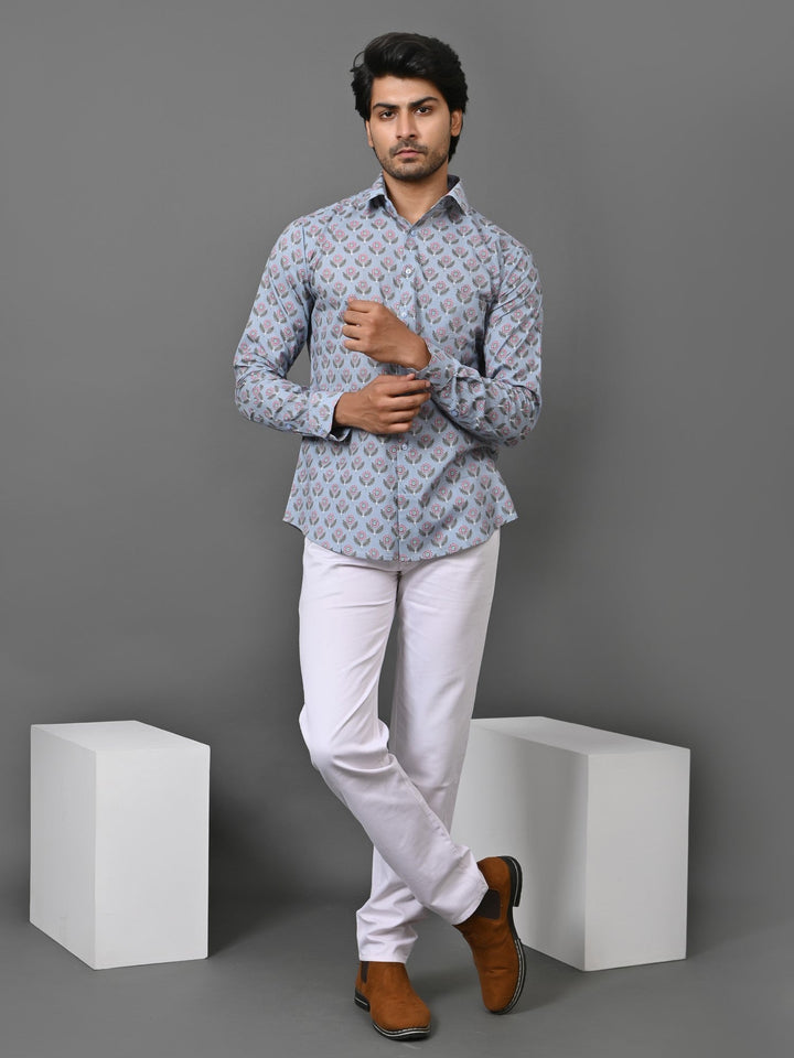 Floral Grey Shirts
