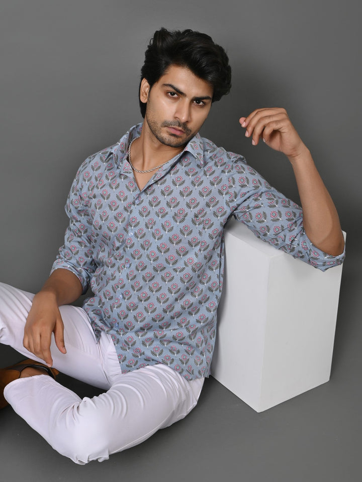Floral Grey Shirts