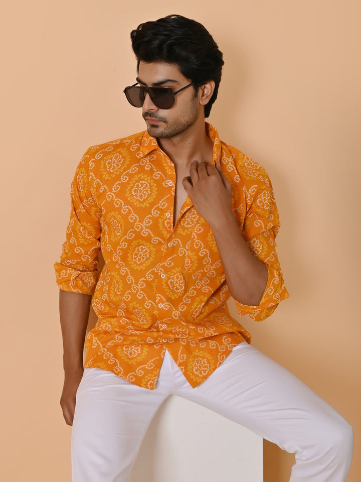 Bandhani Mustard Shirts