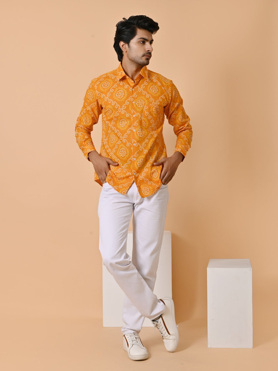 Bandhani Mustard Shirts