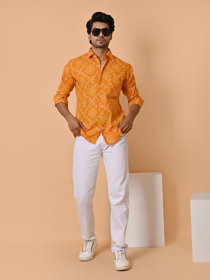 Bandhani Mustard Shirts