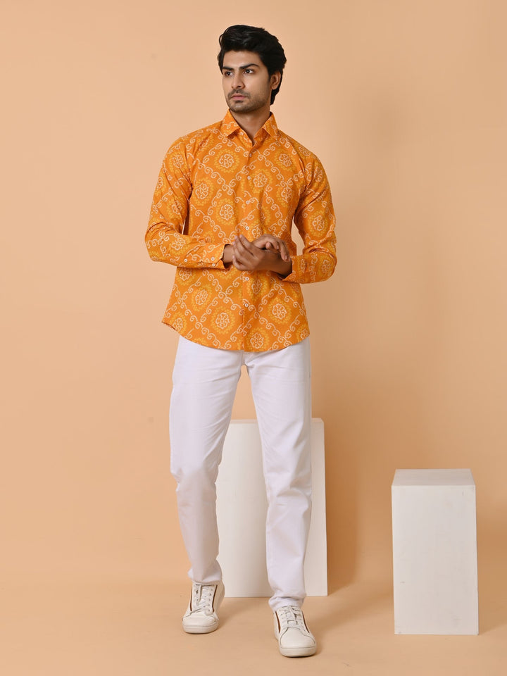 Bandhani Mustard Shirts