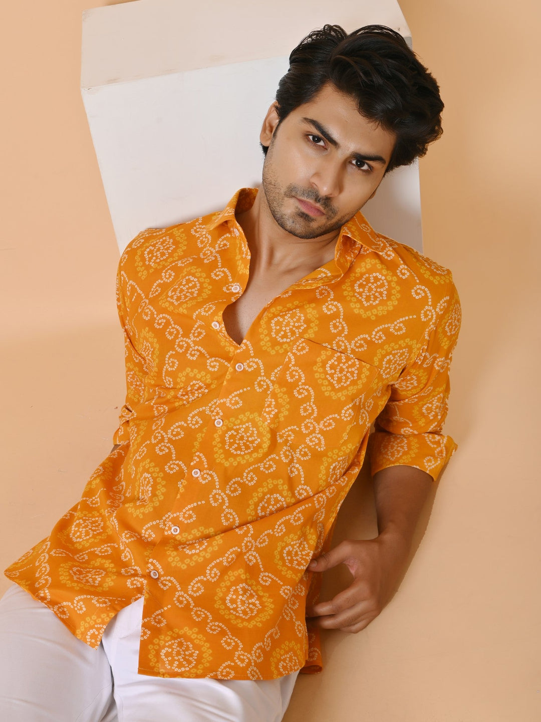 Bandhani Mustard Shirts