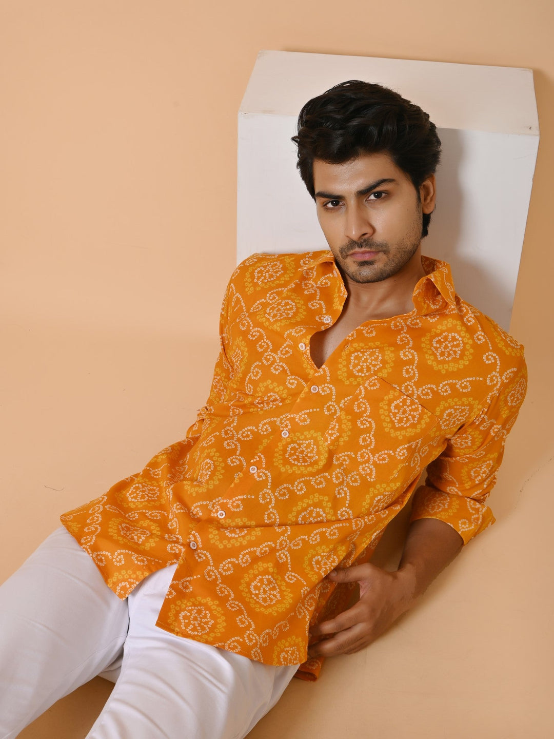 Bandhani Mustard Shirts