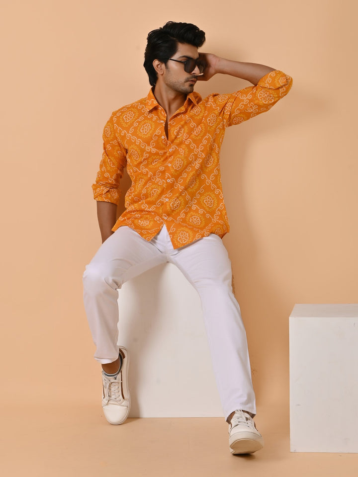 Bandhani Mustard Shirts