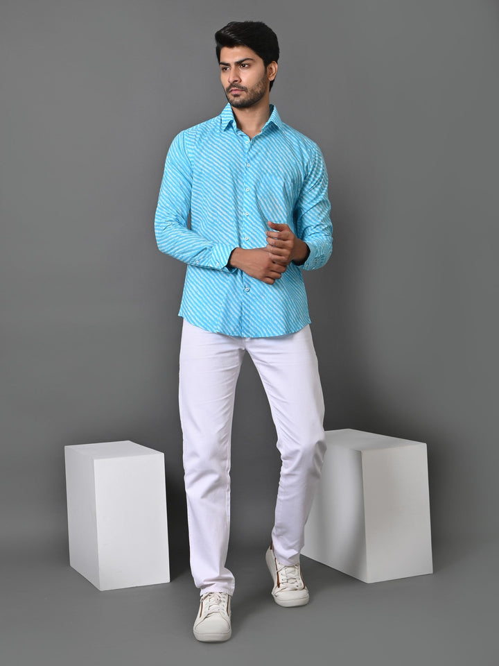 Leheriya Turquoise Blue Shirts