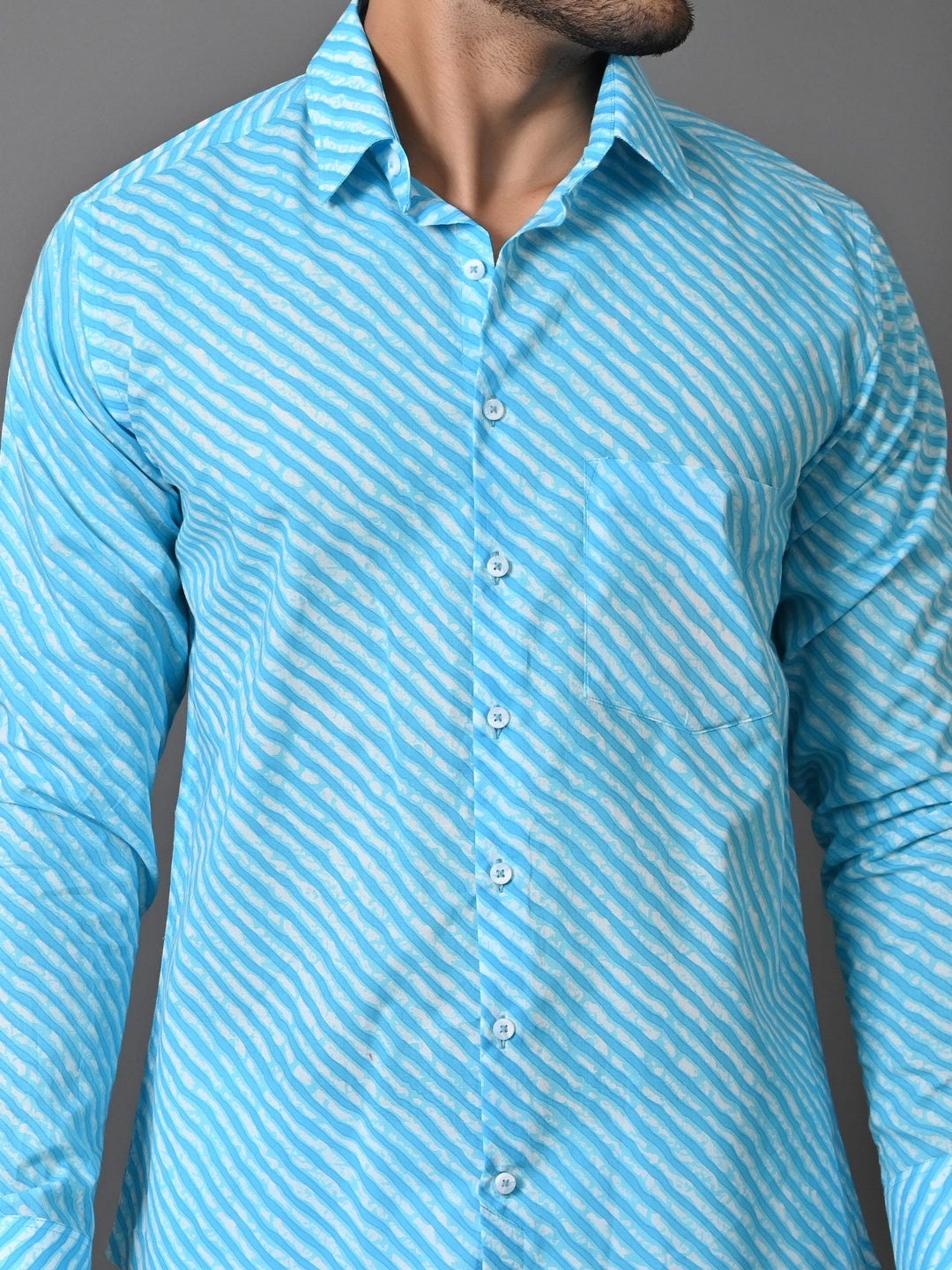 Leheriya Turquoise Blue Shirts