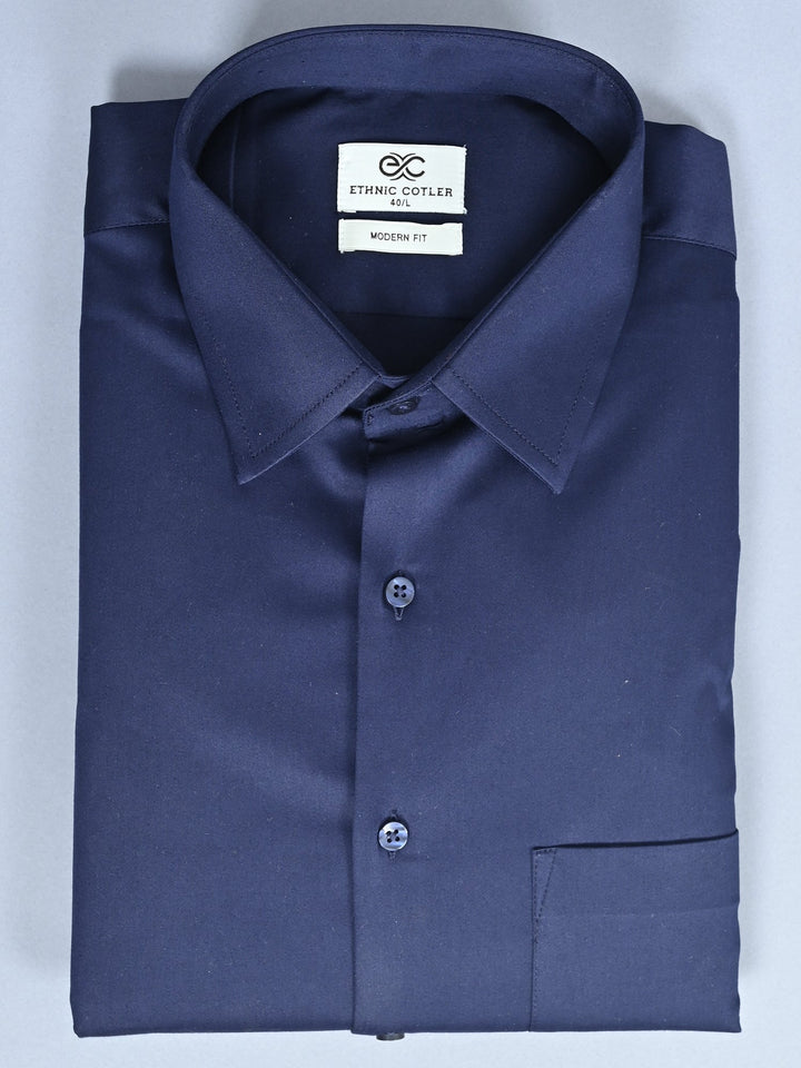 Solid Navy Blue Shirts