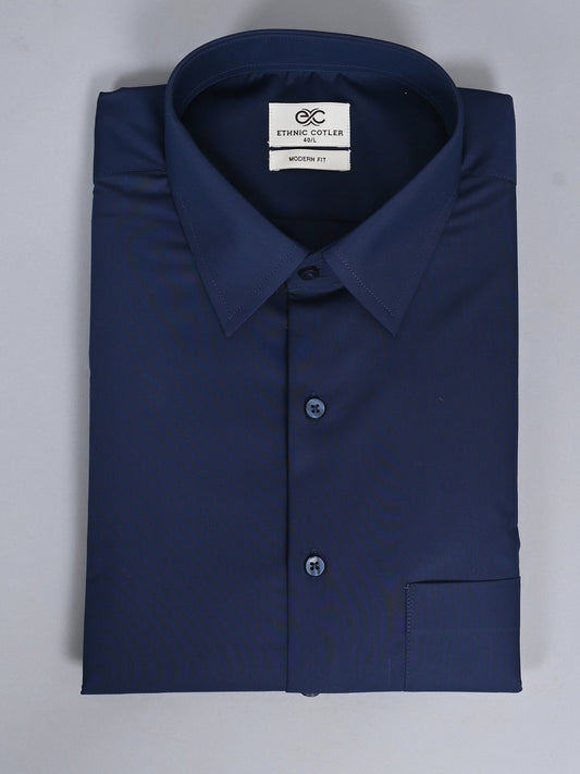 Solid Navy Blue Shirts