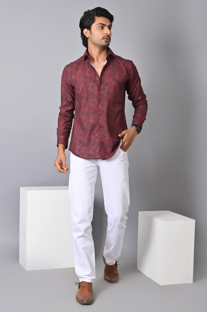 Floral Maroon Shirts