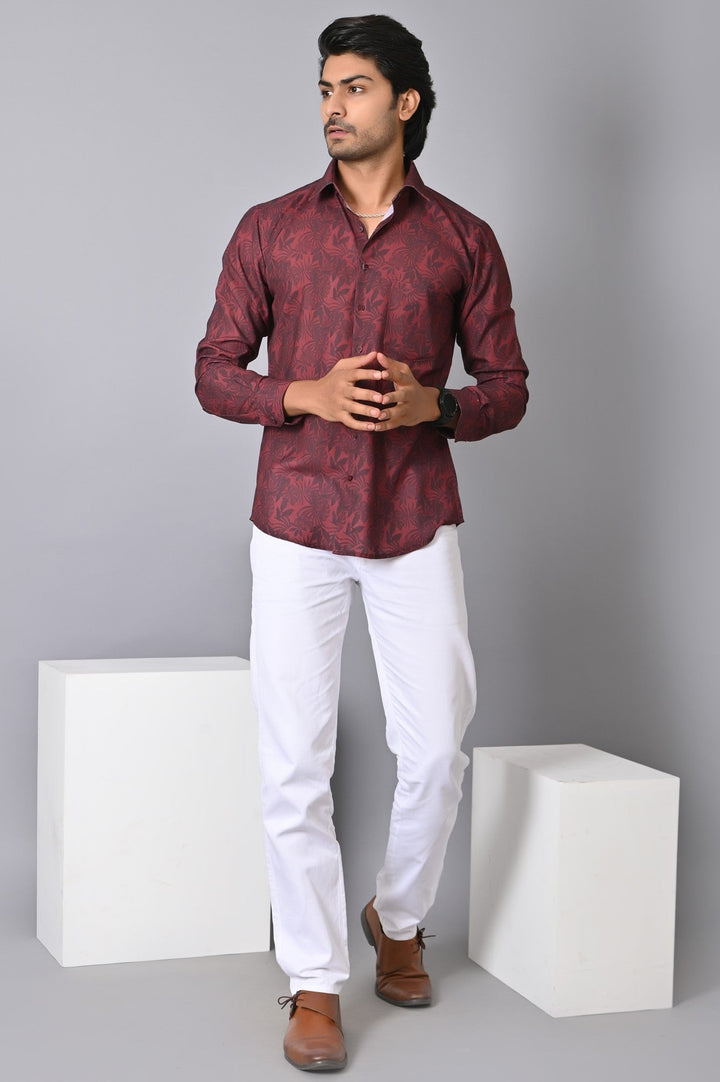 Floral Maroon Shirts