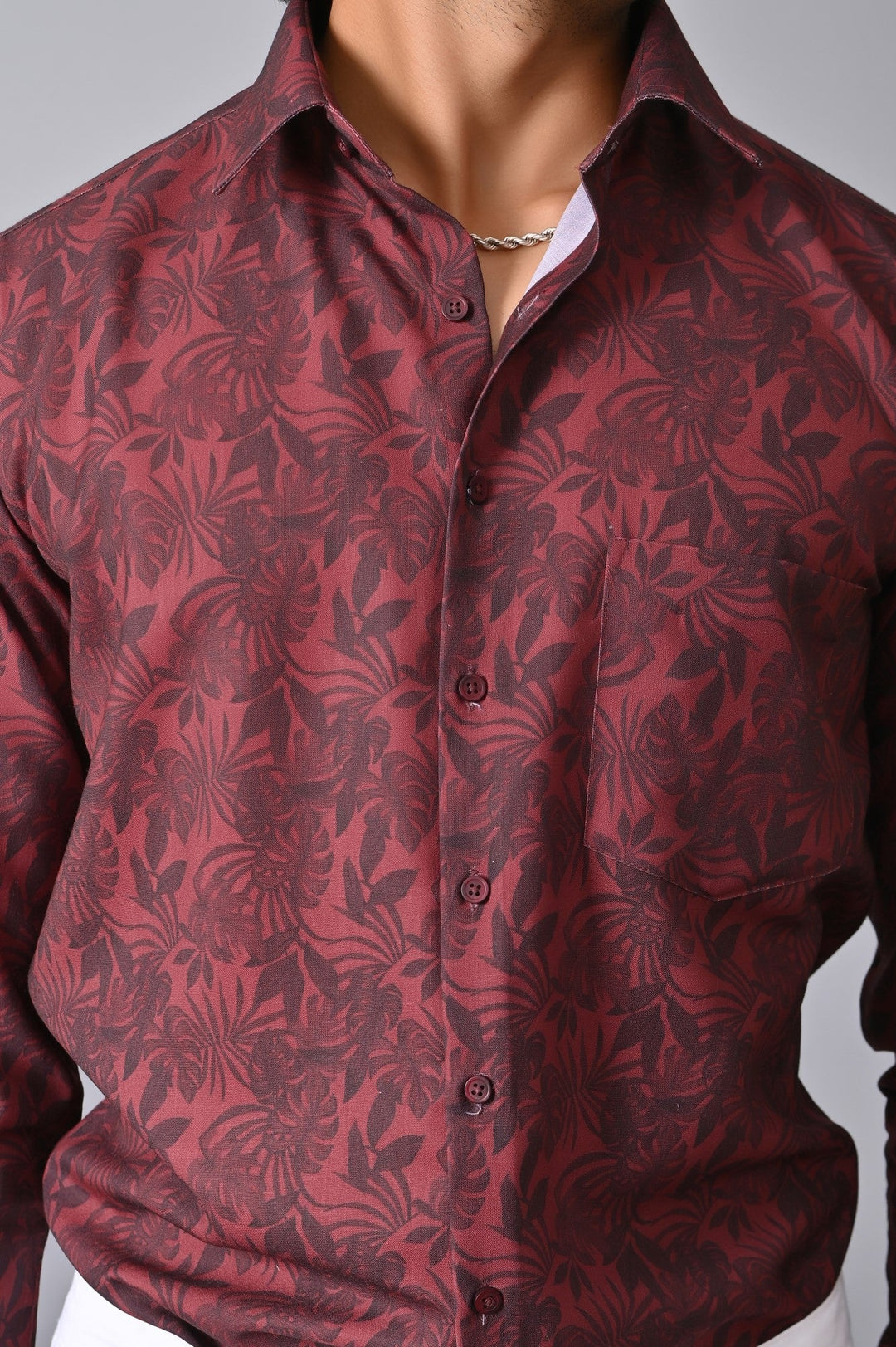 Floral Maroon Shirts