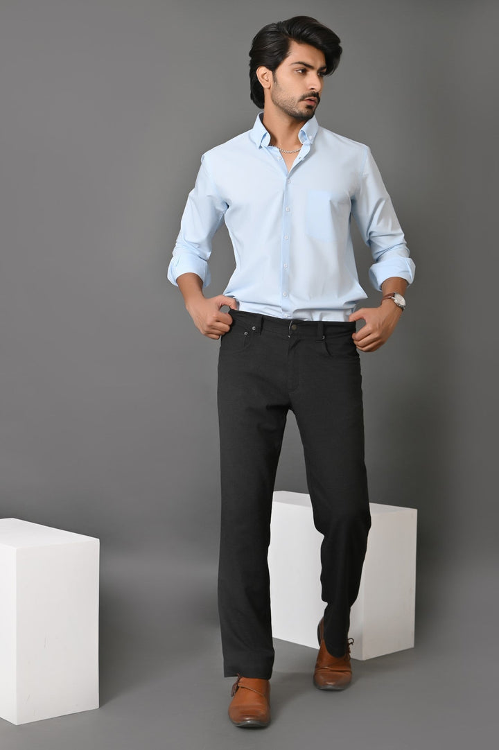 Solid Blue Shirts