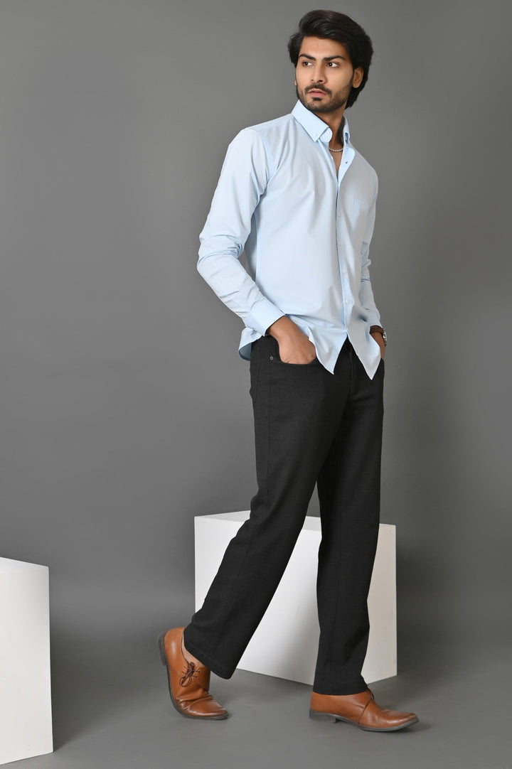 Solid Blue Shirts