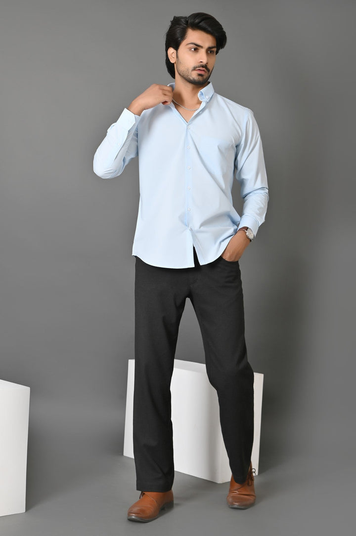 Solid Blue Shirts