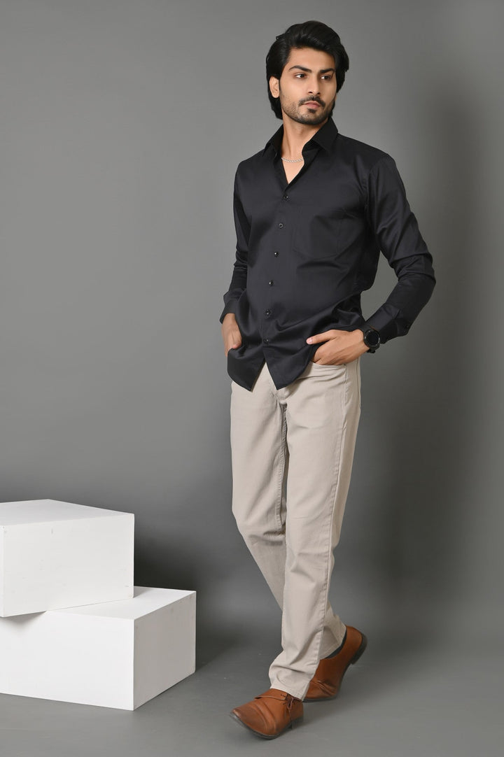 Solid Black Shirts