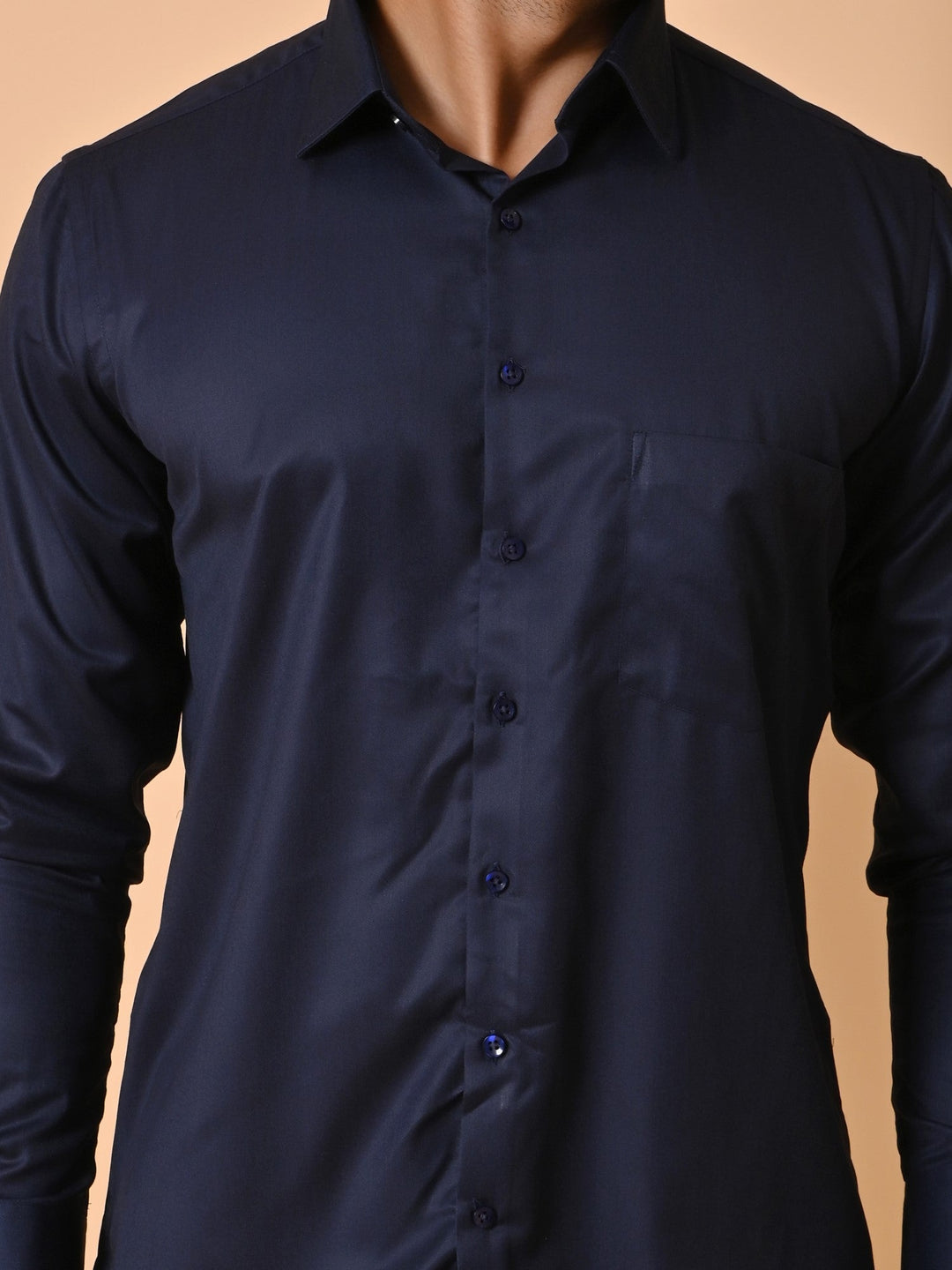 Solid Navy Blue Shirts