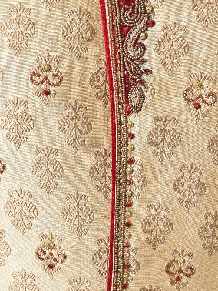 Ethnic Motifs Gold Sherwani