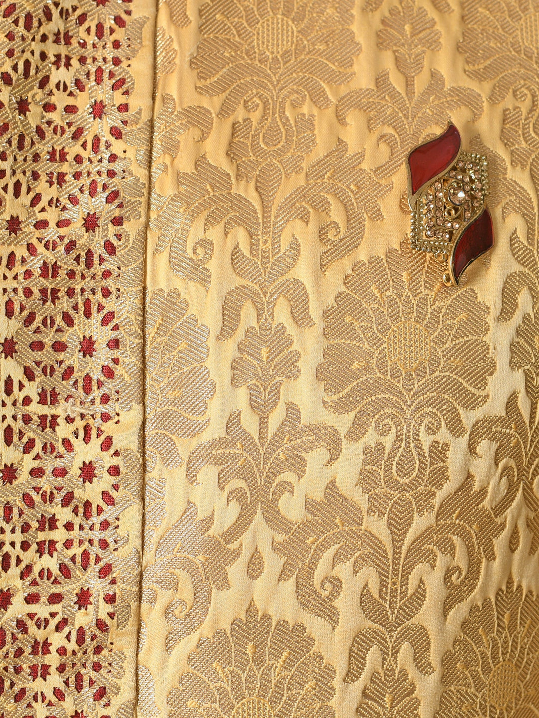 Ethnic Motifs Gold Sherwani