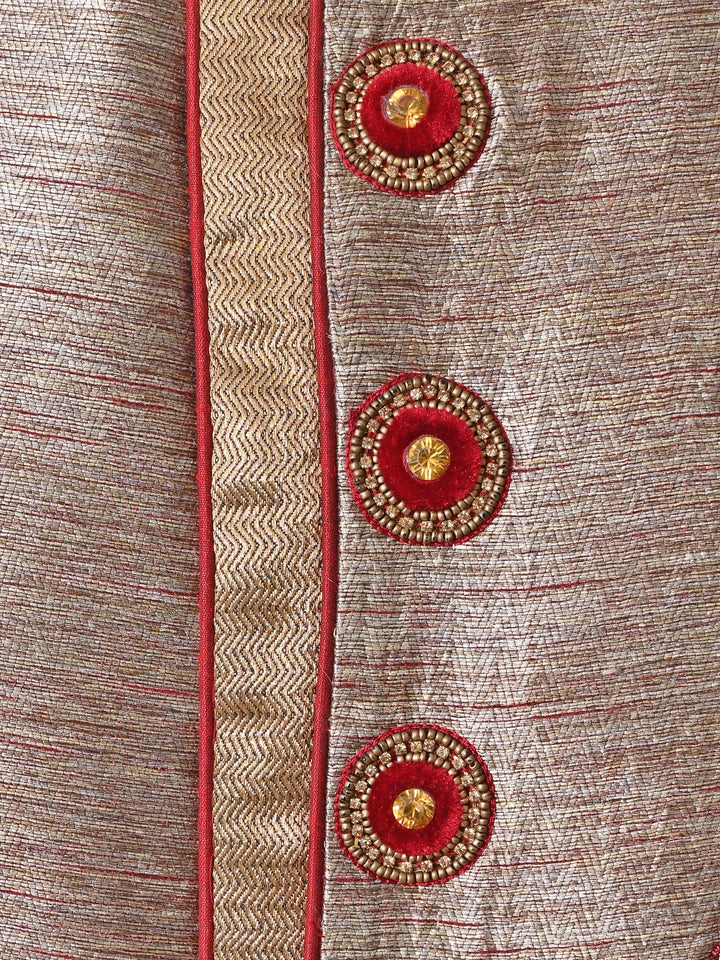 Ethnic Motifs Grey Sherwani