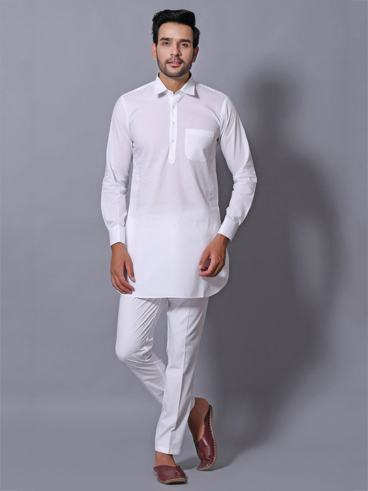 Solid White Kurta Top