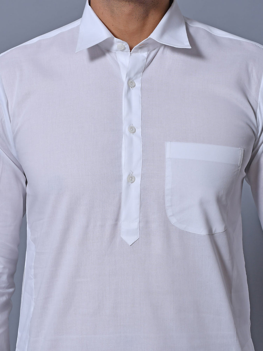 Solid White Kurta Top