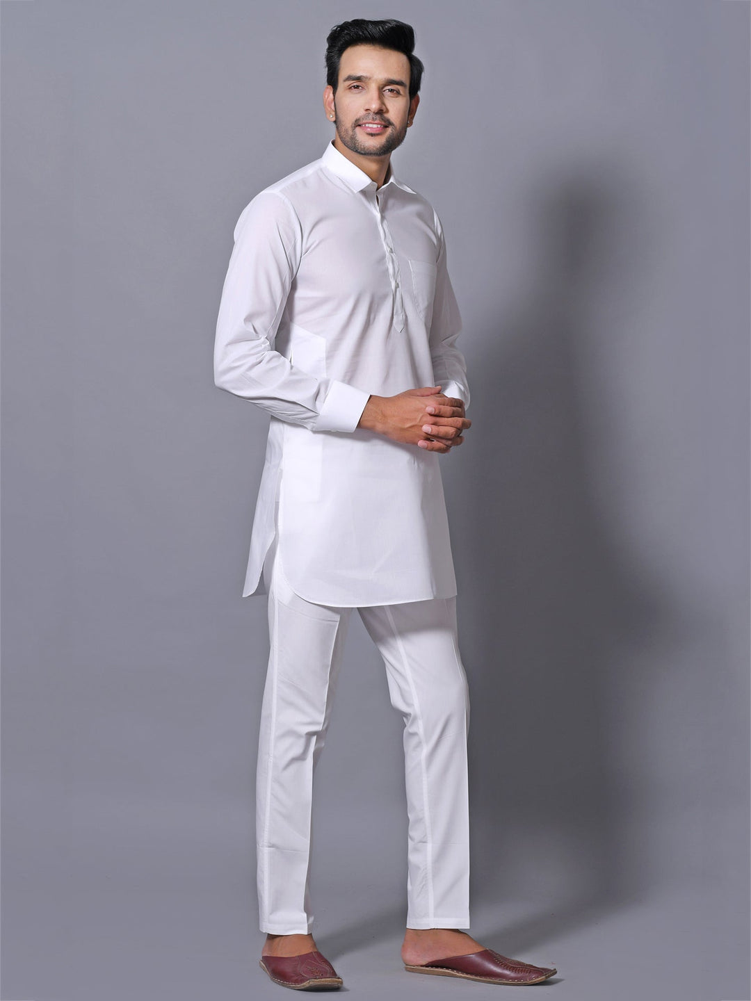 Solid White Kurta Top