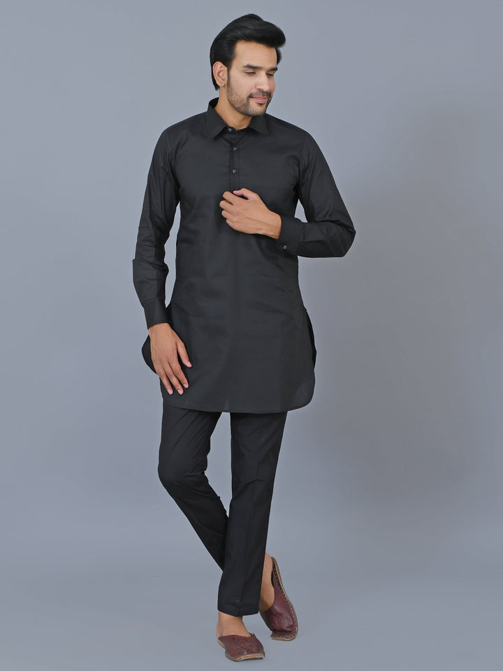 Solid Black Kurta Top