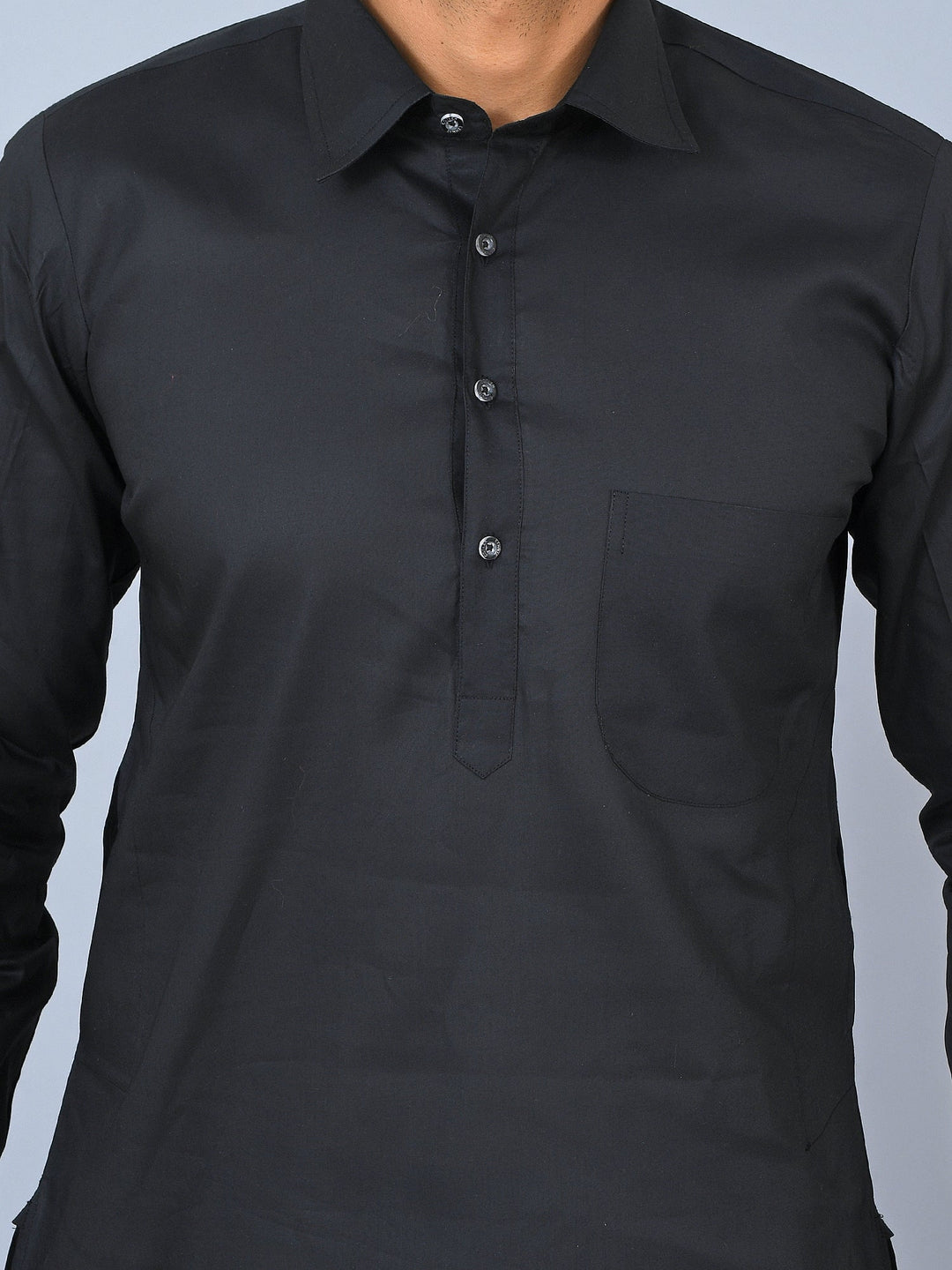 Solid Black Kurta Top