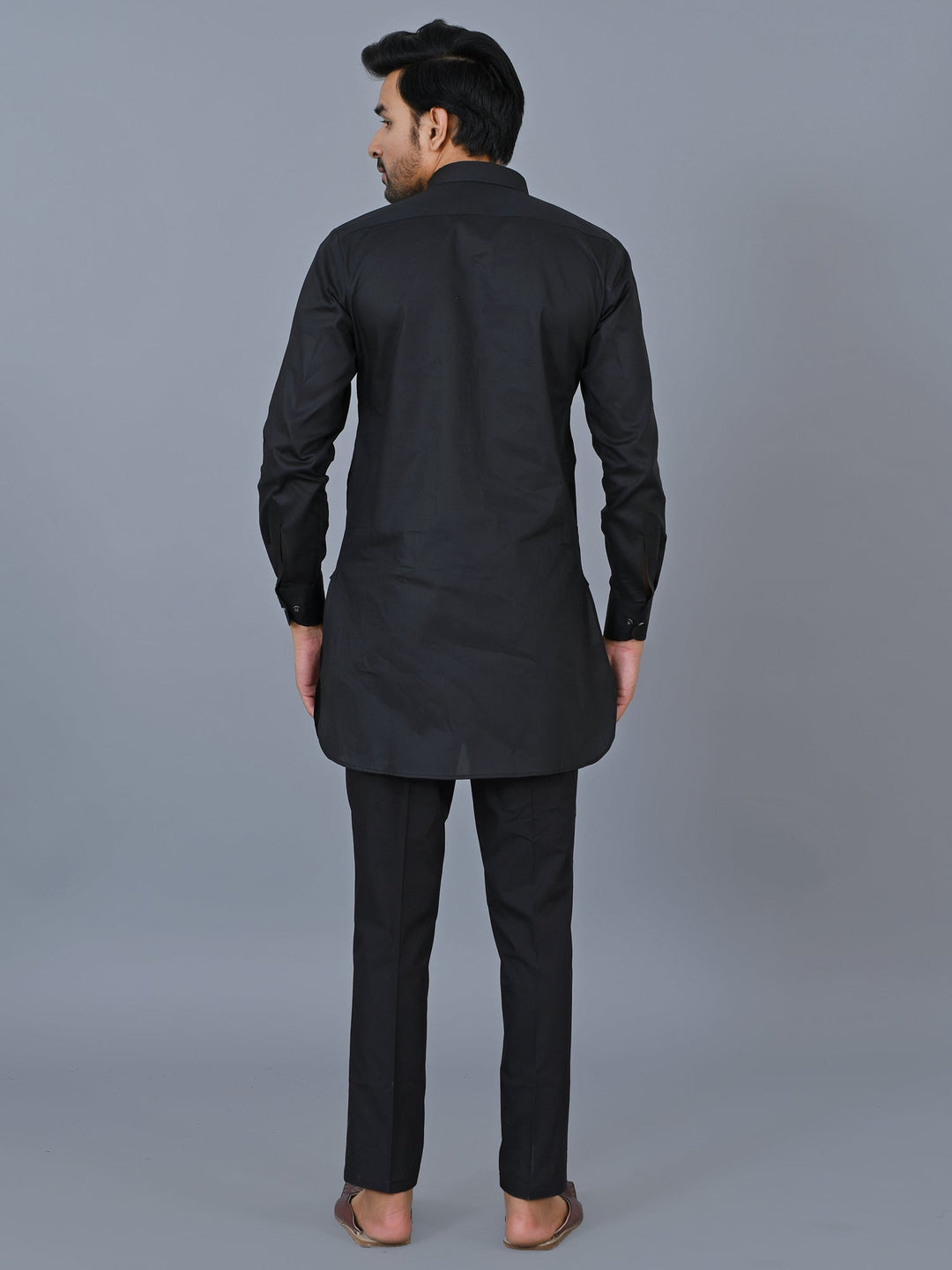 Solid Black Kurta Top