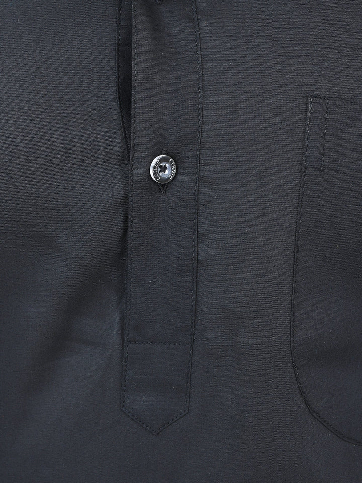 Solid Black Kurta Top