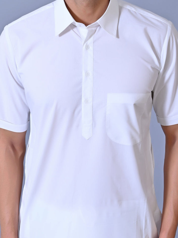 Solid White Kurta Top