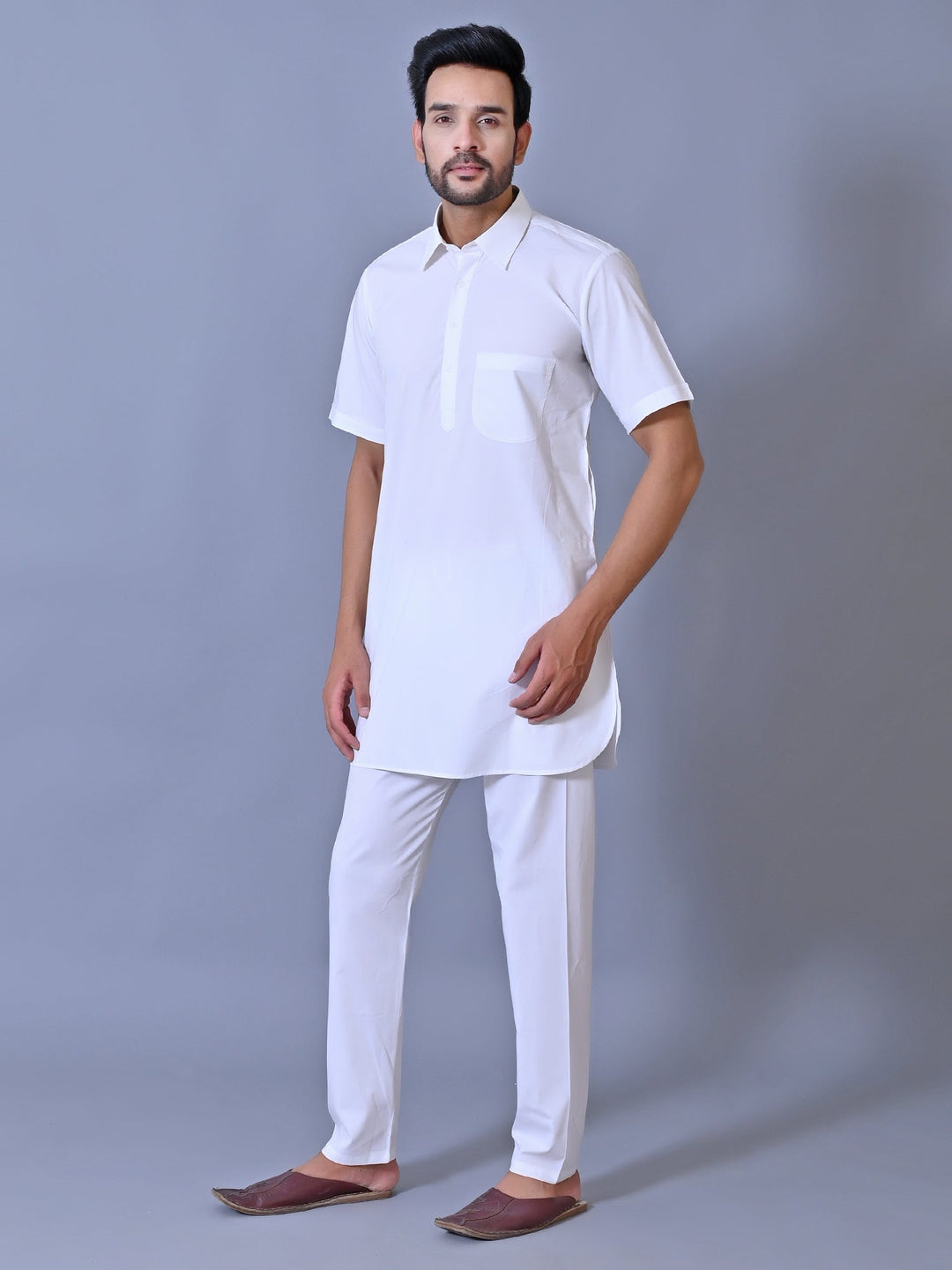 Solid White Kurta Top