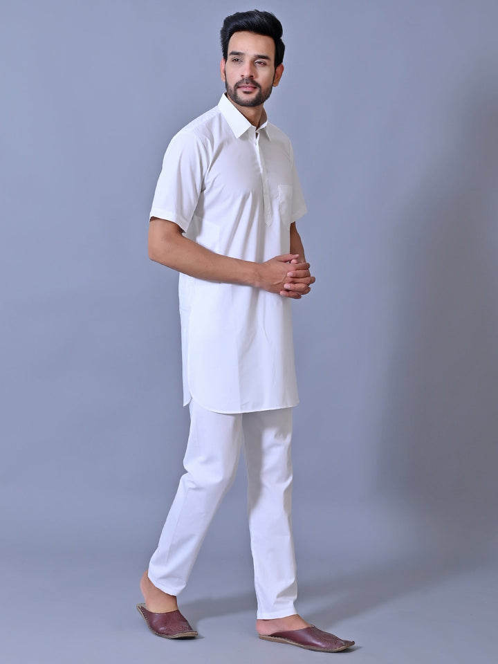 Solid White Kurta Top
