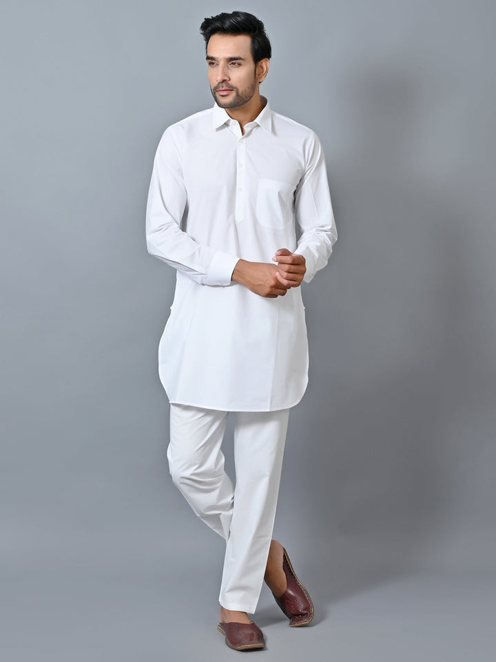 Solid White Kurta Set