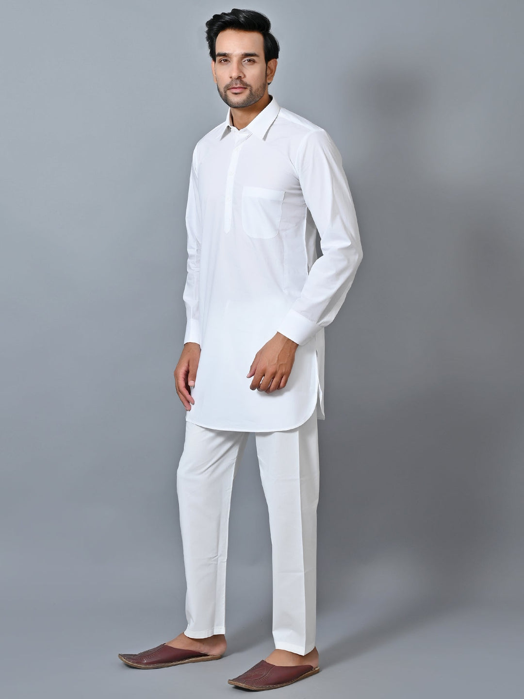 Solid White Kurta Set