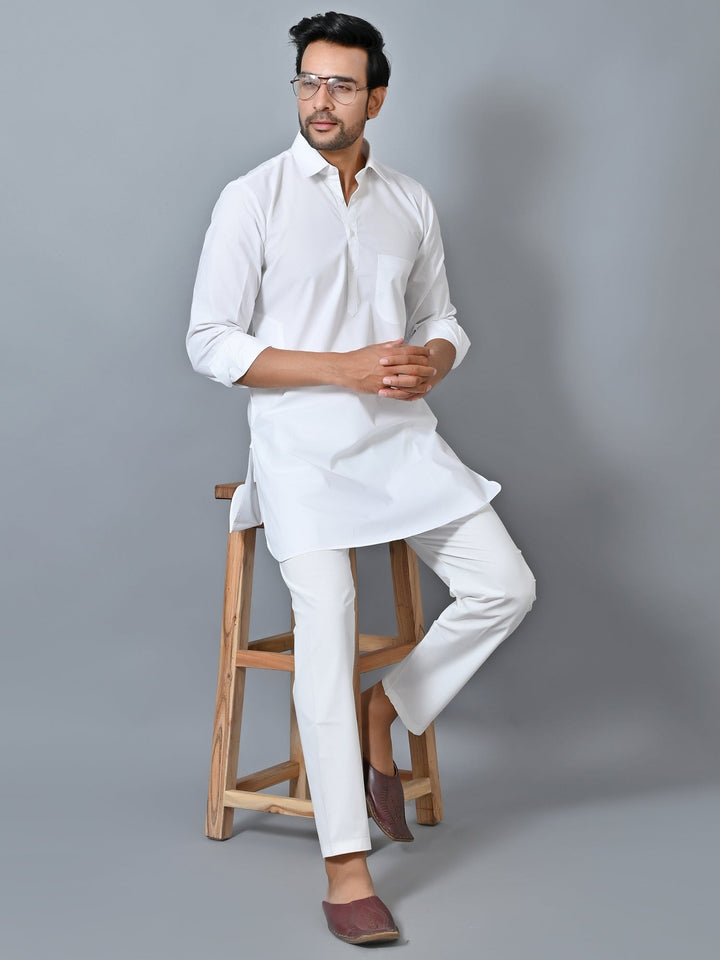 Solid White Kurta Set