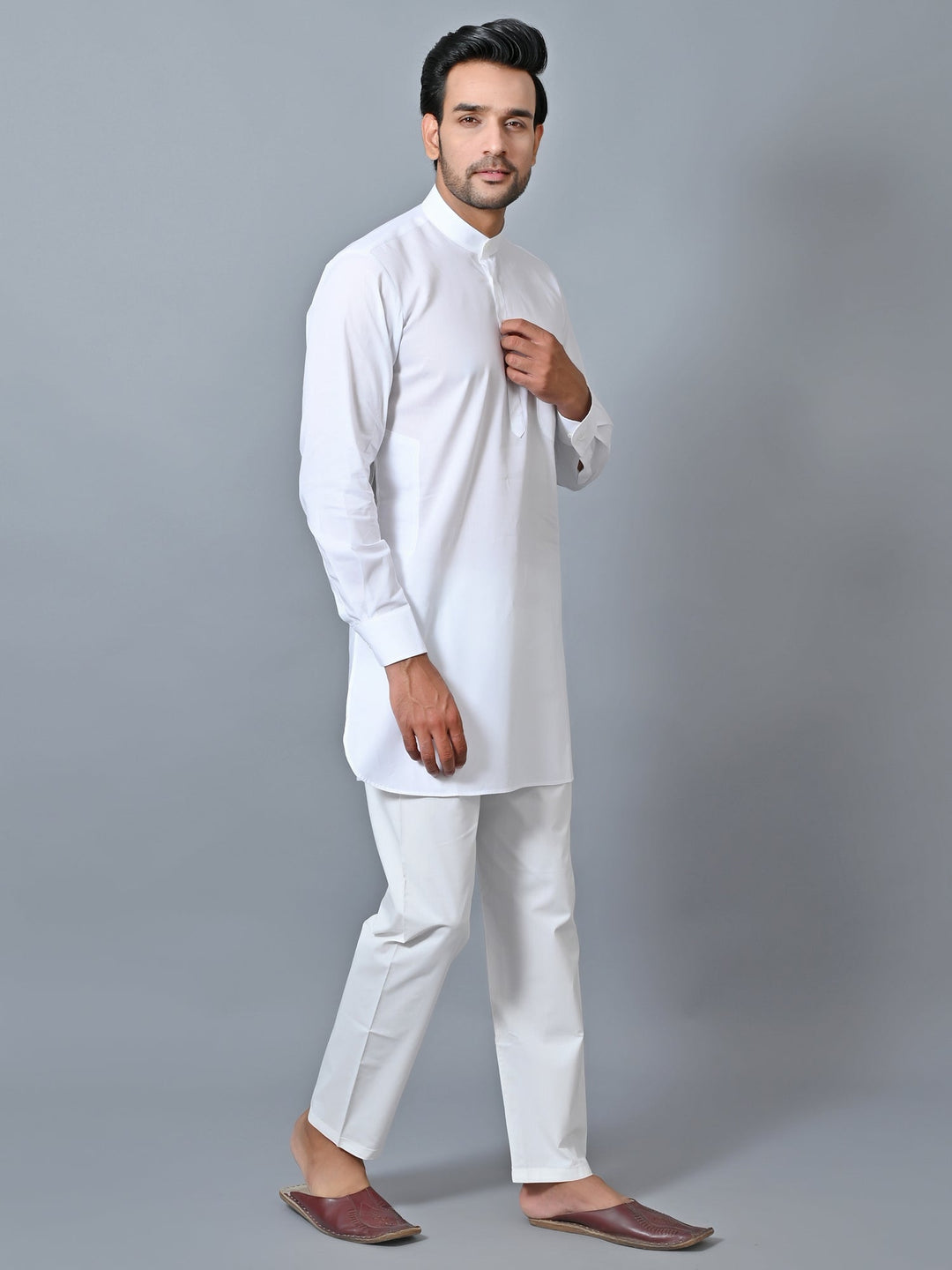 Solid White Kurta Set