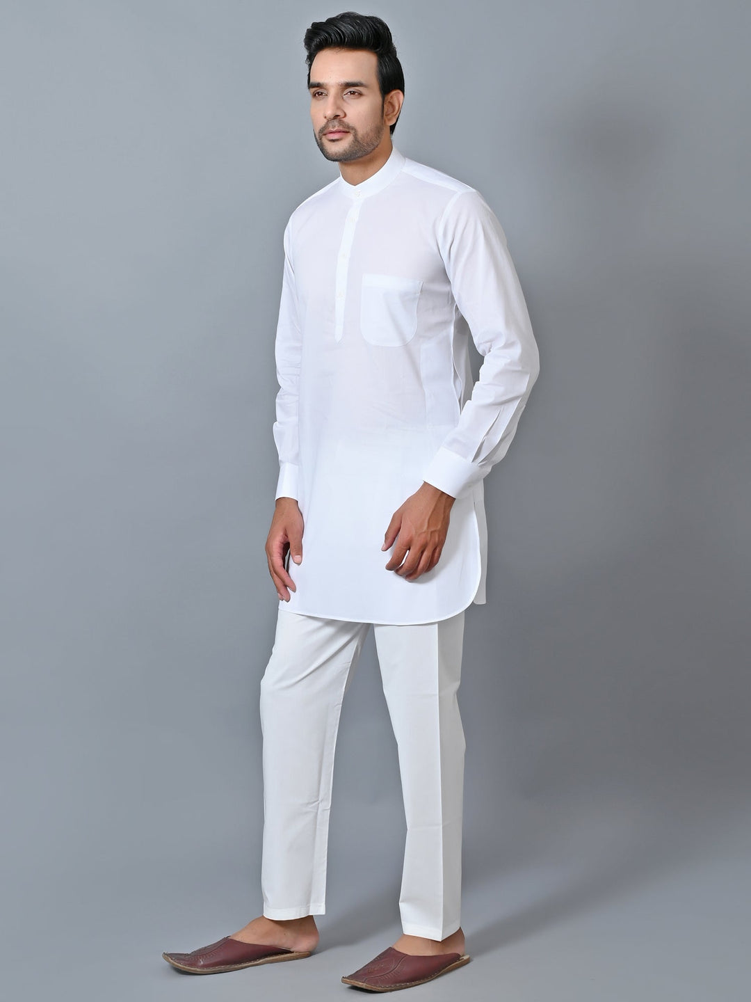 Solid White Kurta Set