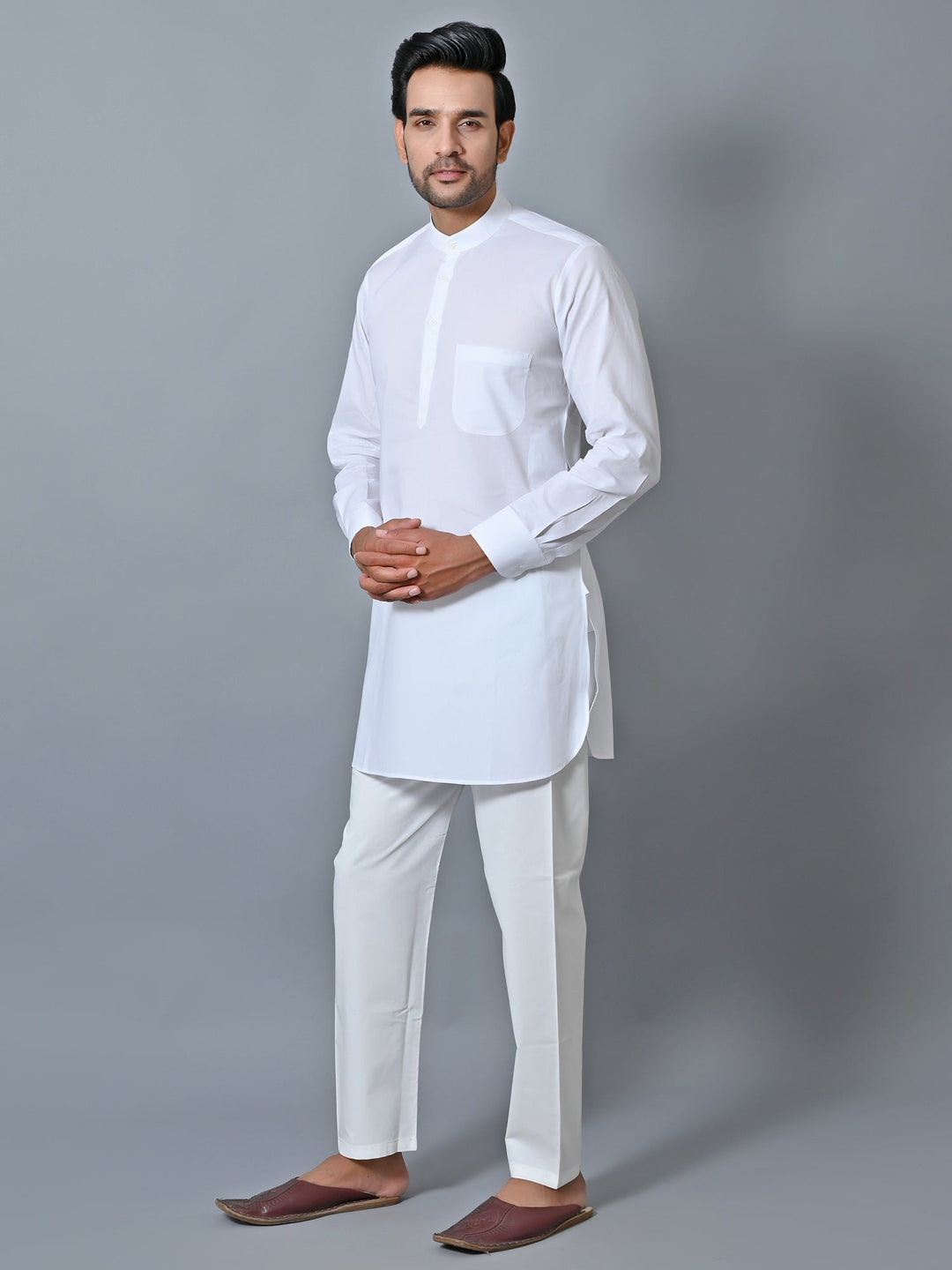 Solid White Kurta Set