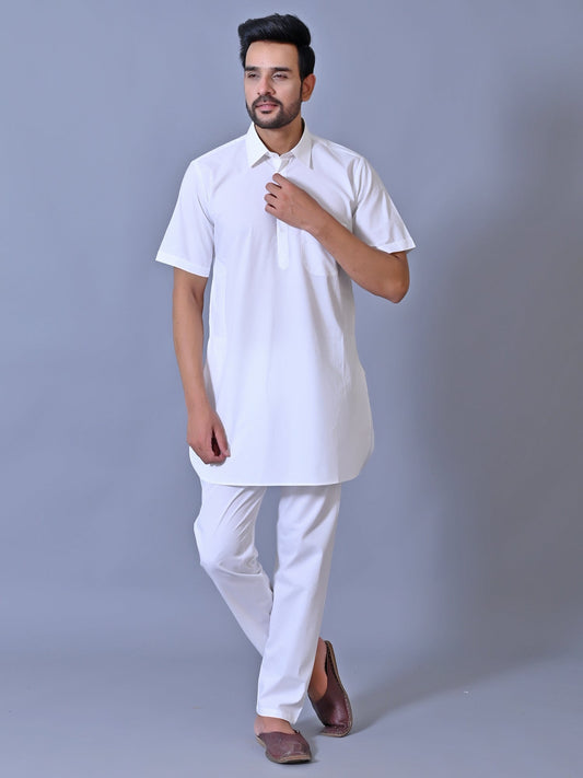 Solid White Only Kurta