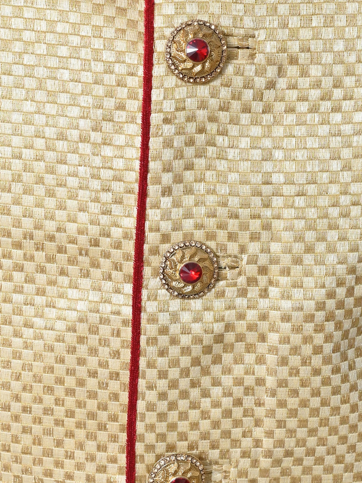 Textured Gold Sherwani