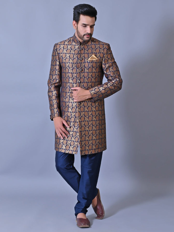 Floral Blue Sherwani