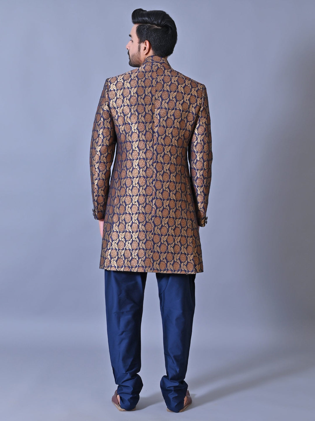 Floral Blue Sherwani